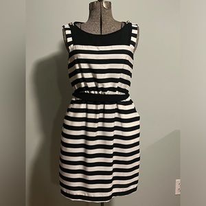 NWT Black and white stripe dress size small